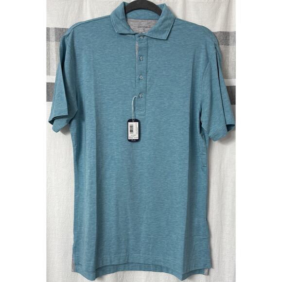 NWT Johnnie-O Polo Shirt Mens Small Caicos Blue Linxter Golf Performance $118 - Picture 1 of 10